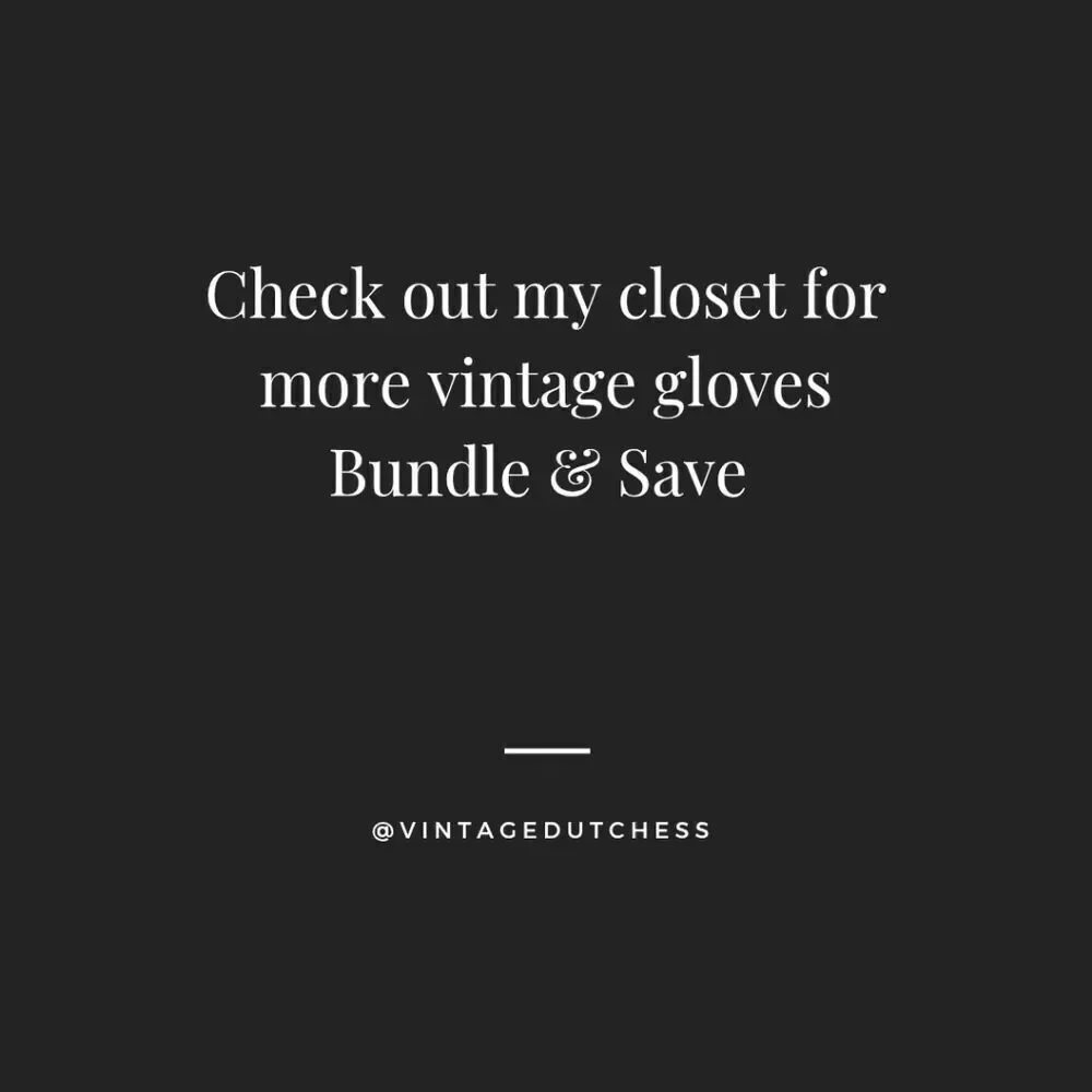 Fownes Vintage Black Leather Goat Kid Skin Short Driving Gloves Silk Lining